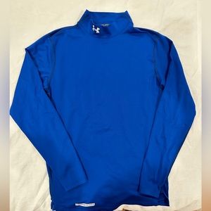 Under Armour Cold Gear Fitted Mock Neck - Blue